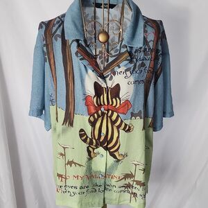 Elf Sack Size S Valentine Cat Camp Shirt